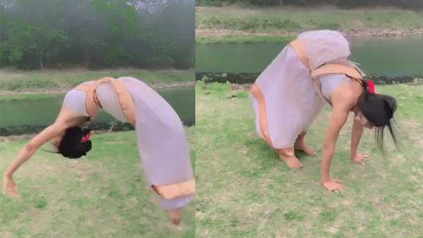 WATCH: Bengal girl performs backflips in a saree with ease, internet is impressed