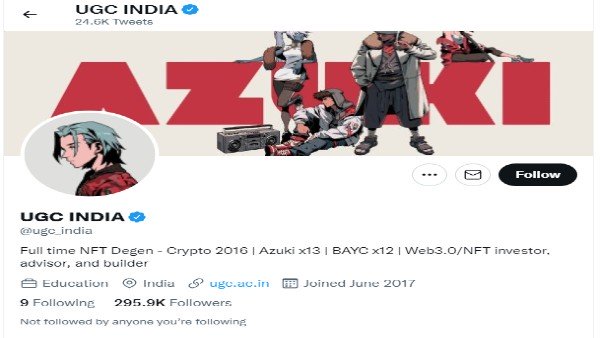 UGC India's official Twitter account hacked, restored later, 3rd govt handle in 48 hours