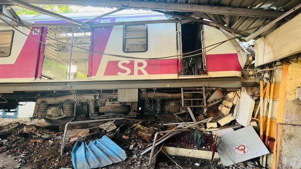 Chennai: Local Train loses controls, climbs over platform; no casualty reported