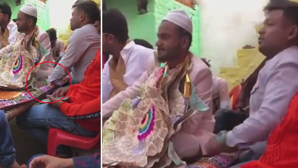 Desi Money Heist: Video of man stealing money from groom’s garland