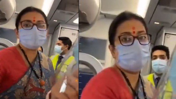 WATCH: Smriti Irani 'accosted' by Mahila Congress chief in flight over fuel, LPG price hike