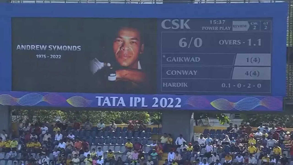 CSK and GT players wear black armbands as mark of respect for Symonds