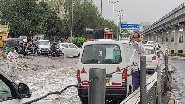 Gurugram rains: Waterlogging woes return; traffic cops urge people to work from home