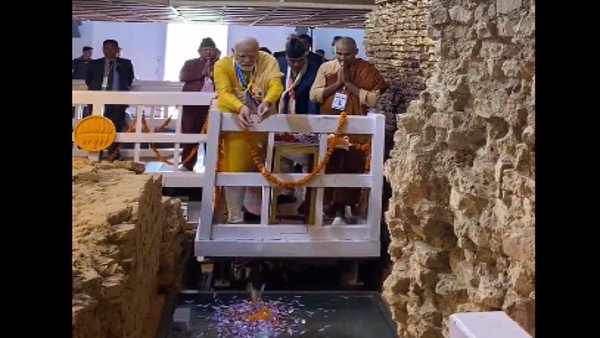 Nepal: PM Modi offers prayers at Maya Devi temple in Lumbini, lights lamps near Ashoka Pillar