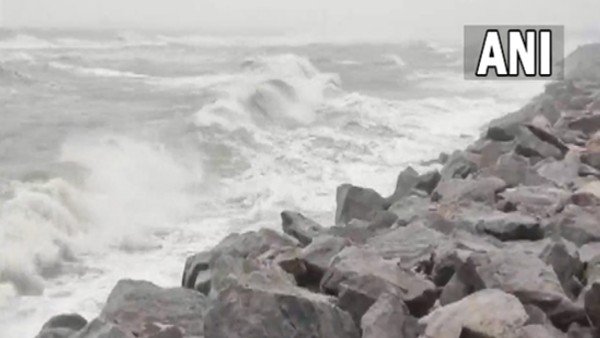 Watch: Sea turns turbulent in AP's Kakinada as Cyclone Asani nears; Uppada beach road closed