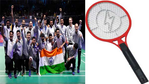 Thomas Cup win: IAS officer trolled for sharing image on anti-mosquito racquet