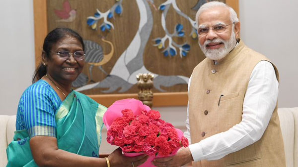 NDA's presidential candidate Draupadi Murmu meets PM Modi