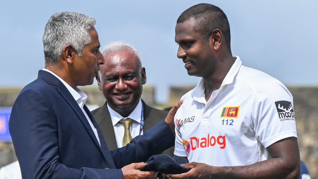 SLC felicitates Angelo as he becomes sixth Sri Lankan to play 100 Tests