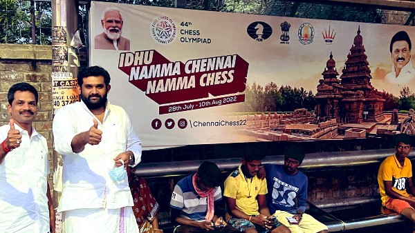 DMK replaces old hoarding with new ones, includes PM Modi's photo on billboards for chess event