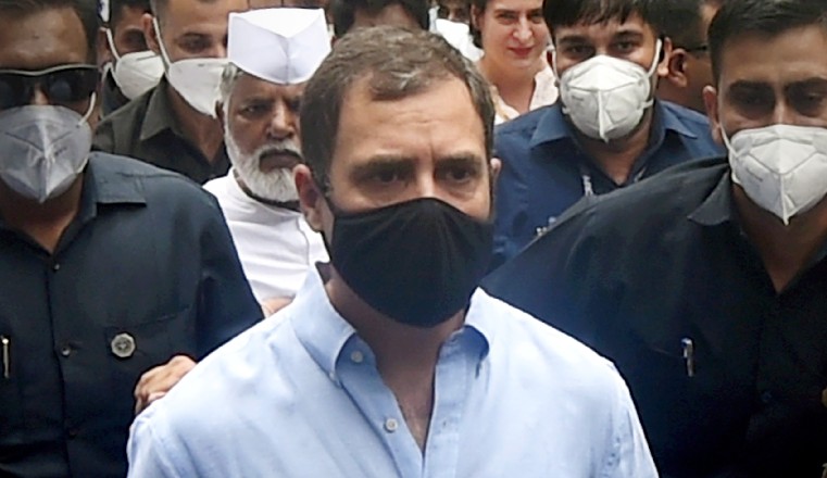 Rahul Gandhi detained during protest over Sonia's ED grilling