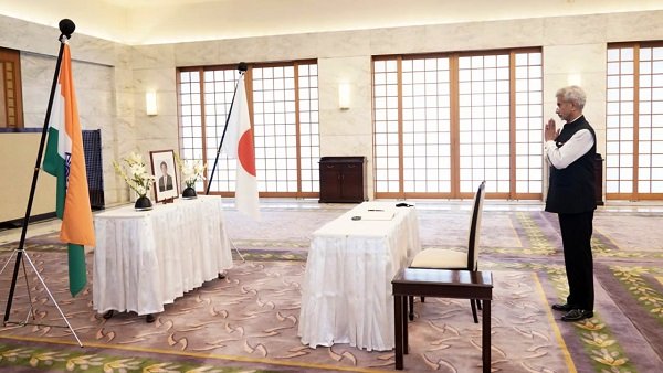 Jaishankar visits Japanese embassy; conveys condolences over ex-PM Shinzo Abe's death