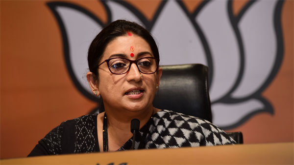 Smriti Irani slams Cong MP AR Chowdhury over his alleged indecent remark against Prez Murmu