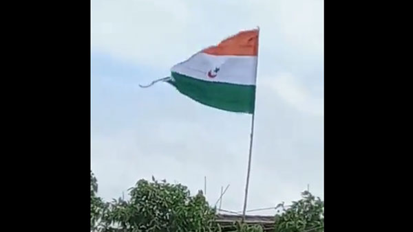 Video of ‘disfigured’ national flag hoisted in Bihar goes viral