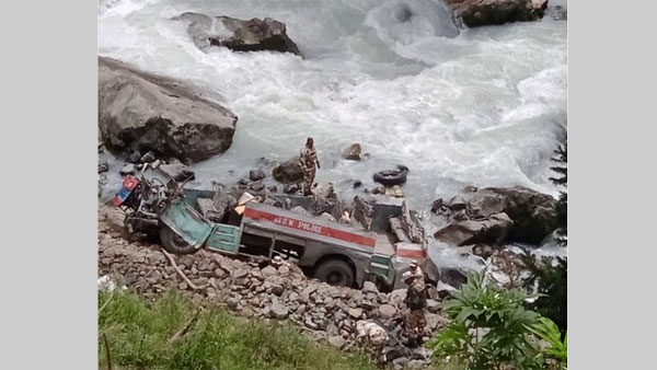 Six ITBP jawans killed after bus carrying 39 personnel falls into gorge in J&K