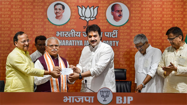 Haryana MLA Kuldeep Bishnoi joins BJP, day after leaving Congress