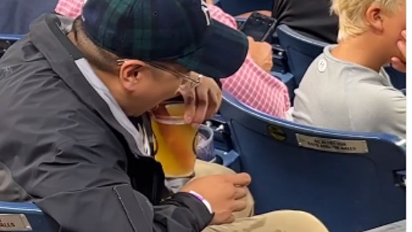 Video of man using hot dog as straw for his beer goes viral