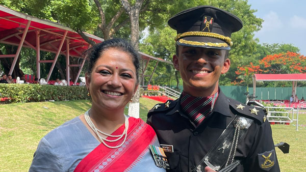 27 years on: Son commissioned into Army from same academy where mother passed out