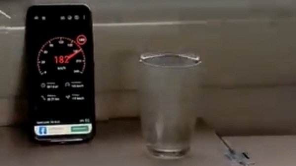 At 180 kmph, a Glass-full of water appears stable on Vande Bharat train trial run | Watch