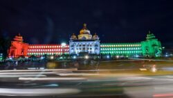 Karnataka's Vidhana Soudha illuminated in Tricolour