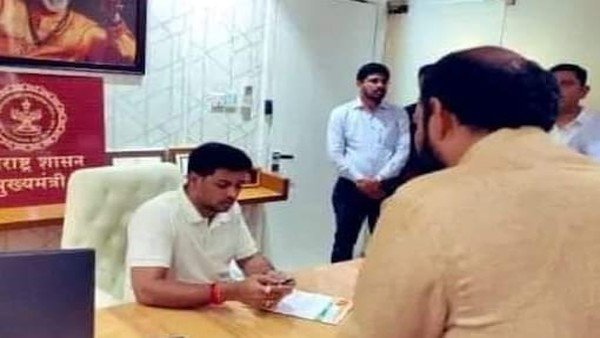 Maharashtra: Pic of Eknath Shinde's son seen sitting on CM's chair goes viral