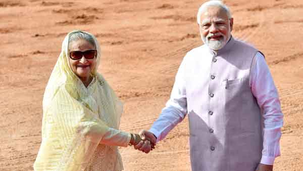 Sheikh Hasina received by PM Modi says we value India’s contribution