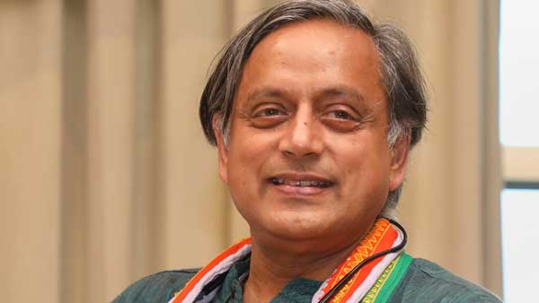 Congress MP Shashi Tharoor meets party's interim president Sonia Gandhi in Delhi