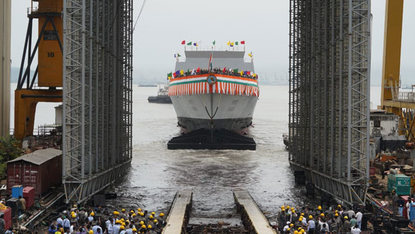 India launches Taragiri, the third stealth frigate under P17A