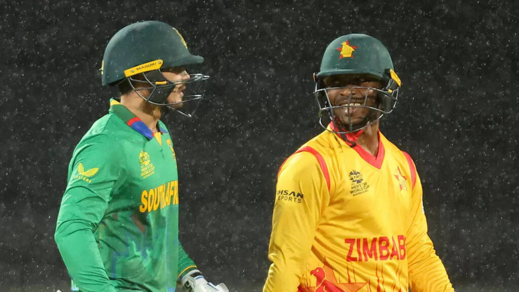 De Kock blitz in vain as rain rescues Zimbabwe vs South Africa