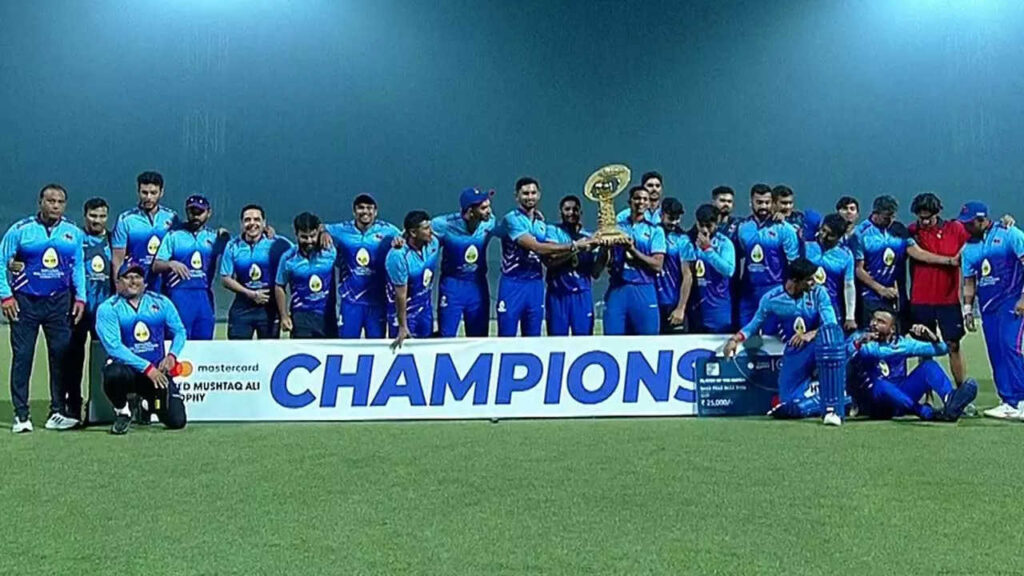 Sarfaraz's cameo powers Mumbai to maiden Syed Mushtaq Ali T20 Trophy title