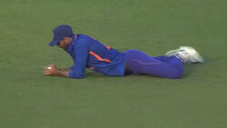 Watch: Axar takes a sharp catch to dismiss Karunaratne