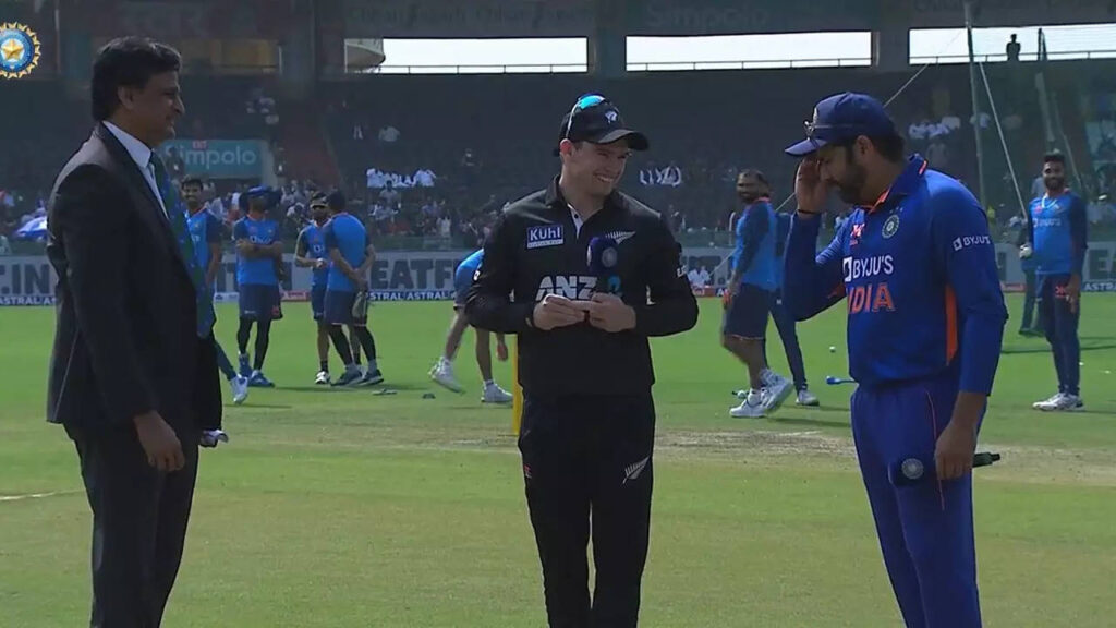 Watch: Skipper Rohit suffer brain fade moment at the toss