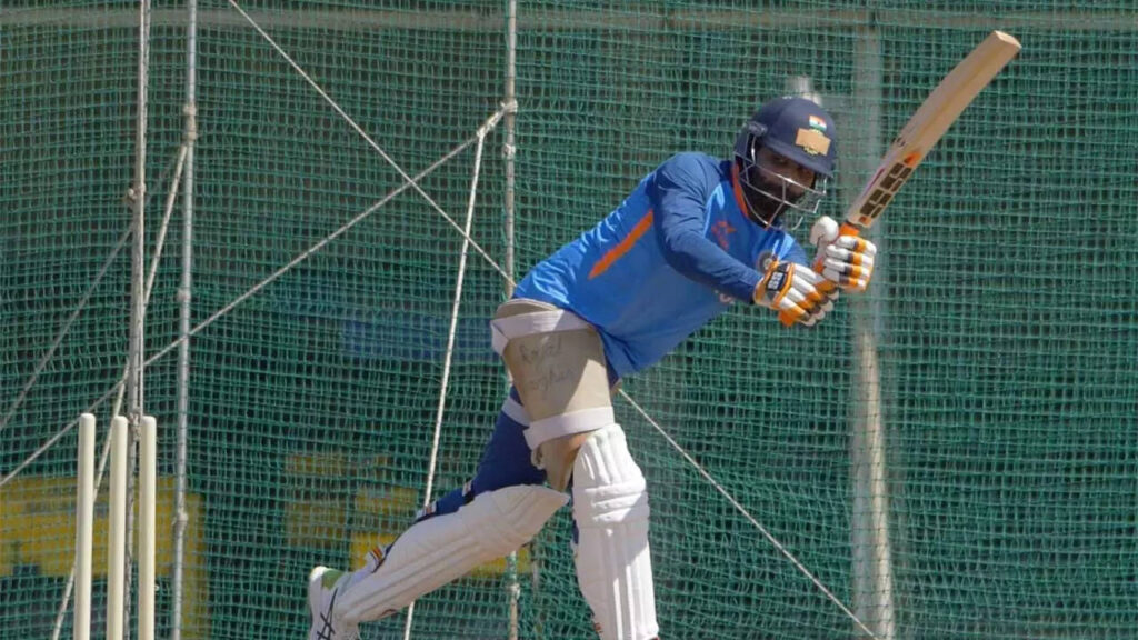 Jadeja sweats it out in Team India's net session ahead of first Test