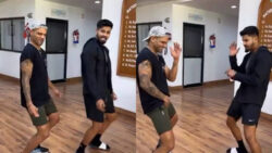 WATCH: Iyer, Dhawan groove to Rema's 'Calm Down Baby'