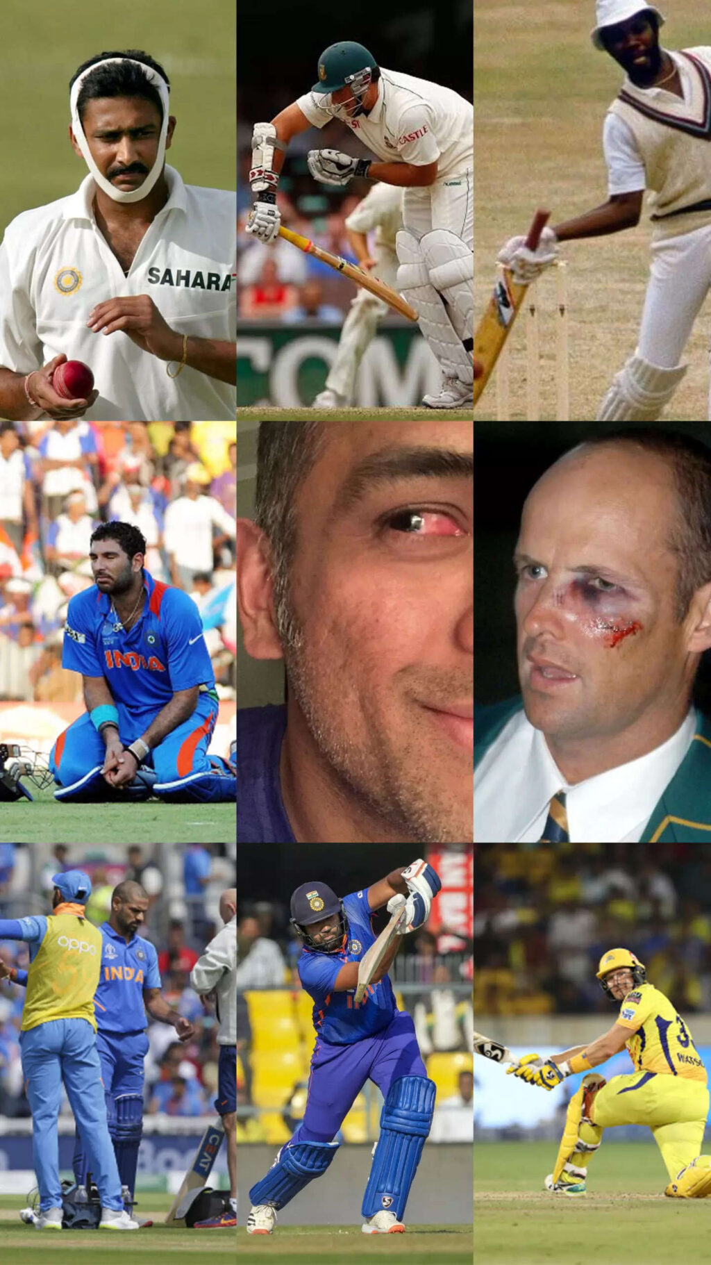 Pics: Cricketers who braved injuries to take the field