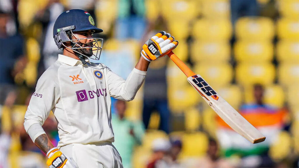 Watch: Jadeja's sword show as all-rounder backs up fifer with impressive fifty