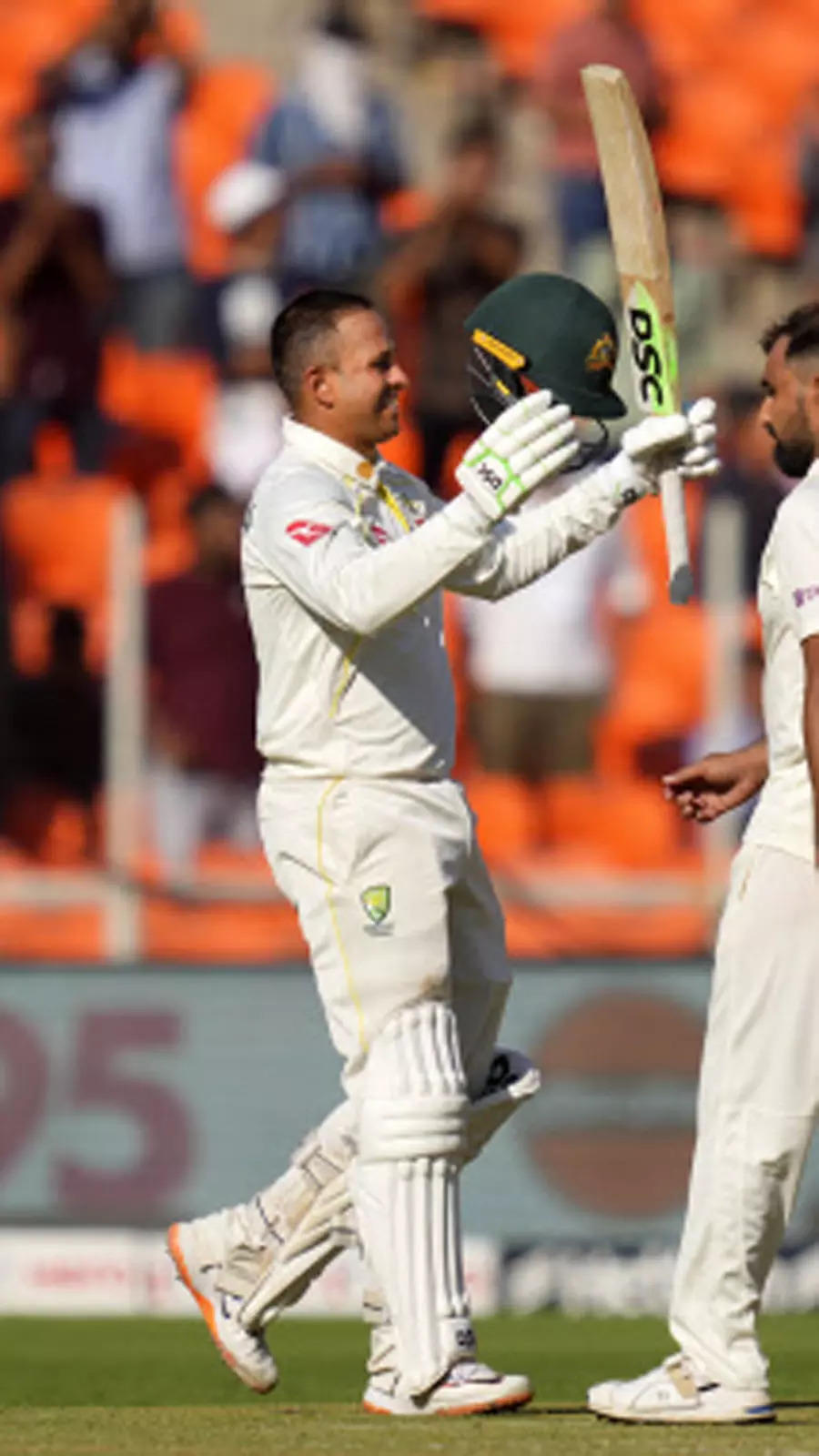 Pics: Khawaja's unbeaten ton gives Australia edge