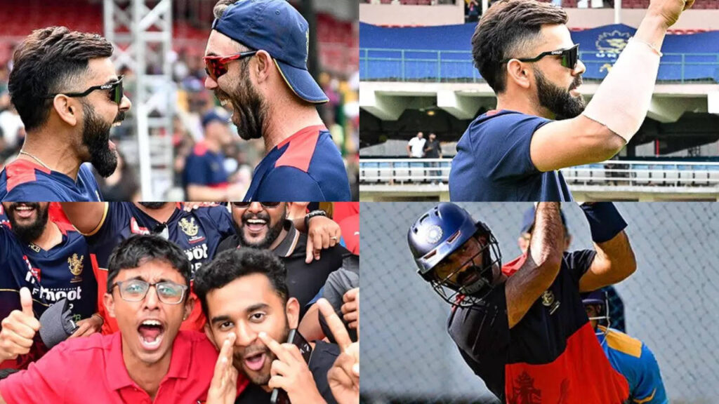 In Pics: RCB's first practice session at packed Chinnaswamy