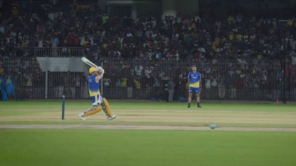 Watch: Chepauk crowd goes crazy as MS Dhoni smokes huge six