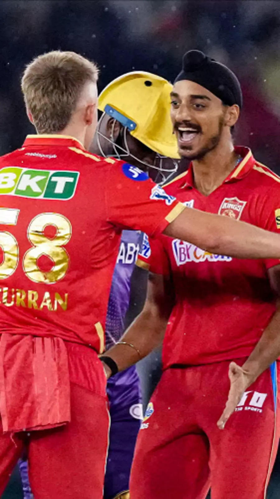 In Pics: Punjab eke out narrow win over KKR in rain-hit match