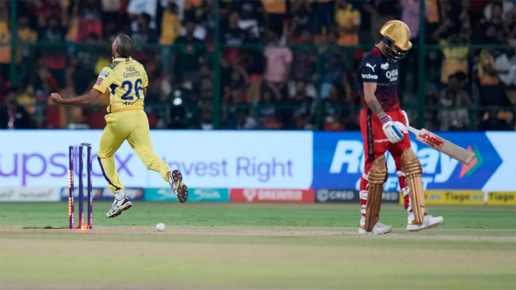 Watch: Virat Kohli's unusual dismissal against CSK