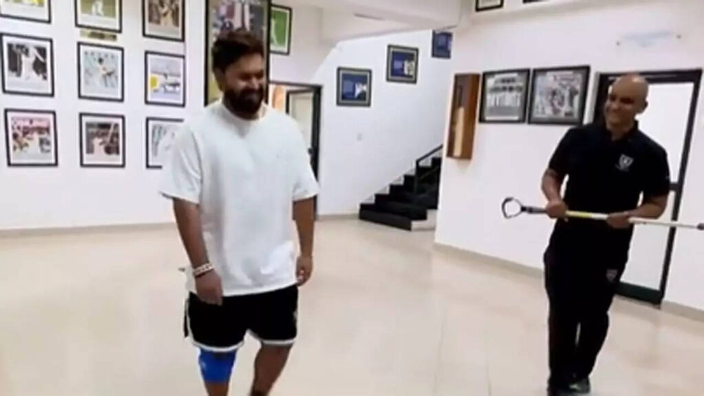 Watch: Rishabh Pant walks without crutches, plays table tennis