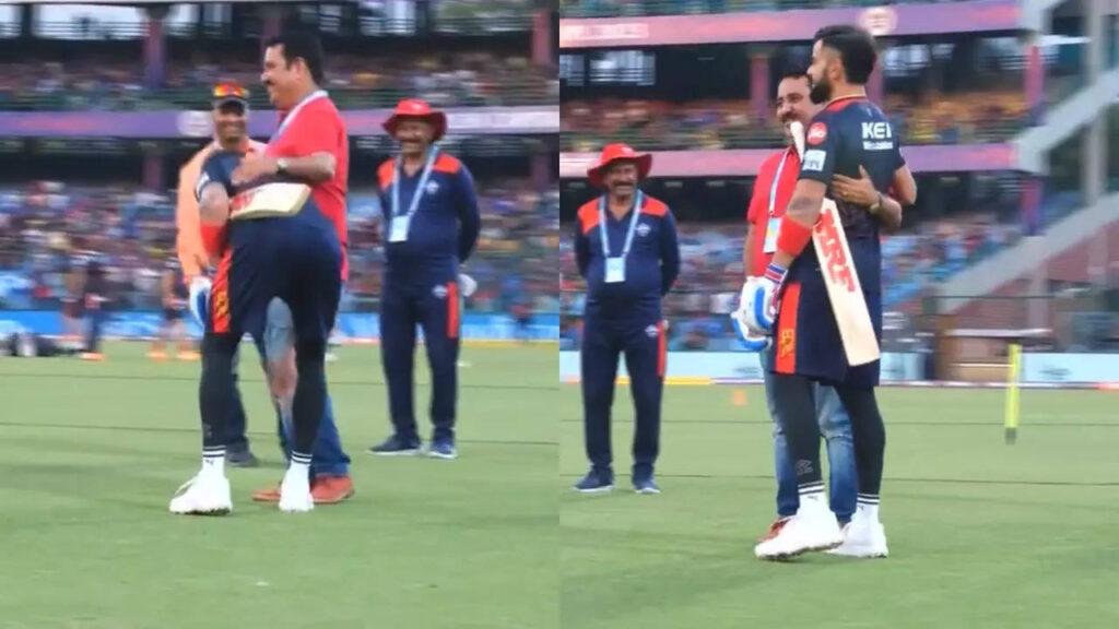 WATCH: Kohli's heartwarming gesture, touches feet of his childhood coach