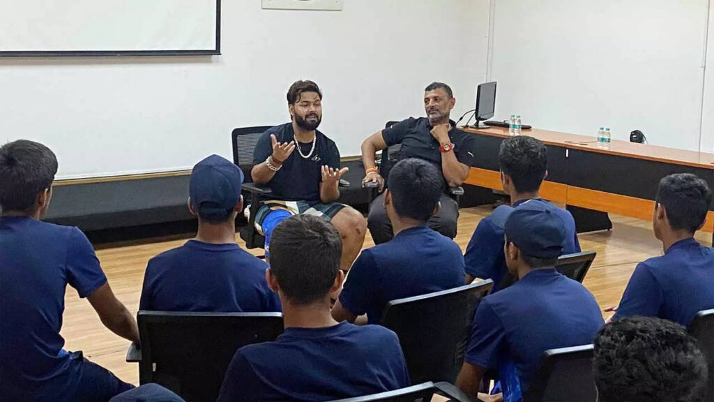 Rishabh Pant interacts with U-16 cricketers at NCA