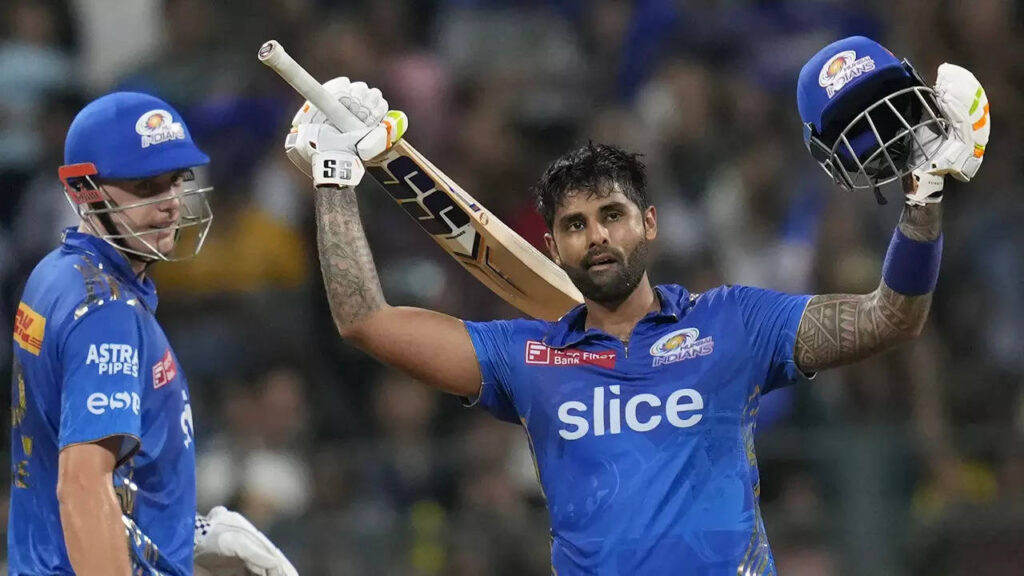 Suryakumar Yadav slams maiden IPL hundred