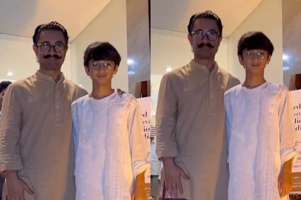 Aamir Khan Pulls Son Azad Khan After Latter Tries To Give Paparazzi a Miss, Video Goes Viral