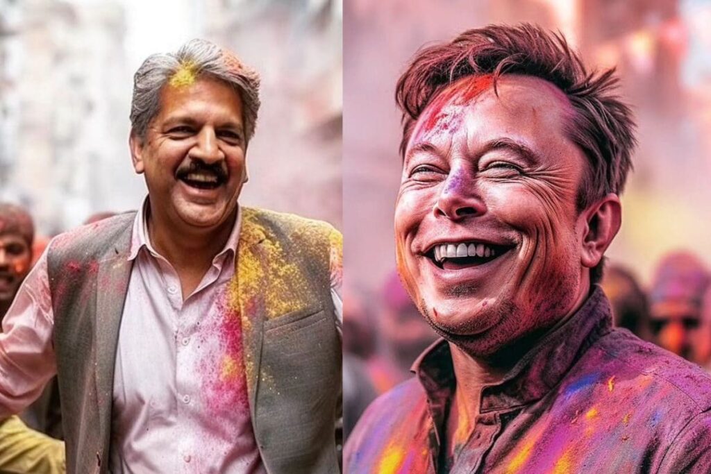 'Anand Mahindra, Elon Musk': AI Shows Billionaires Celebrating Holi in Vrindavan
