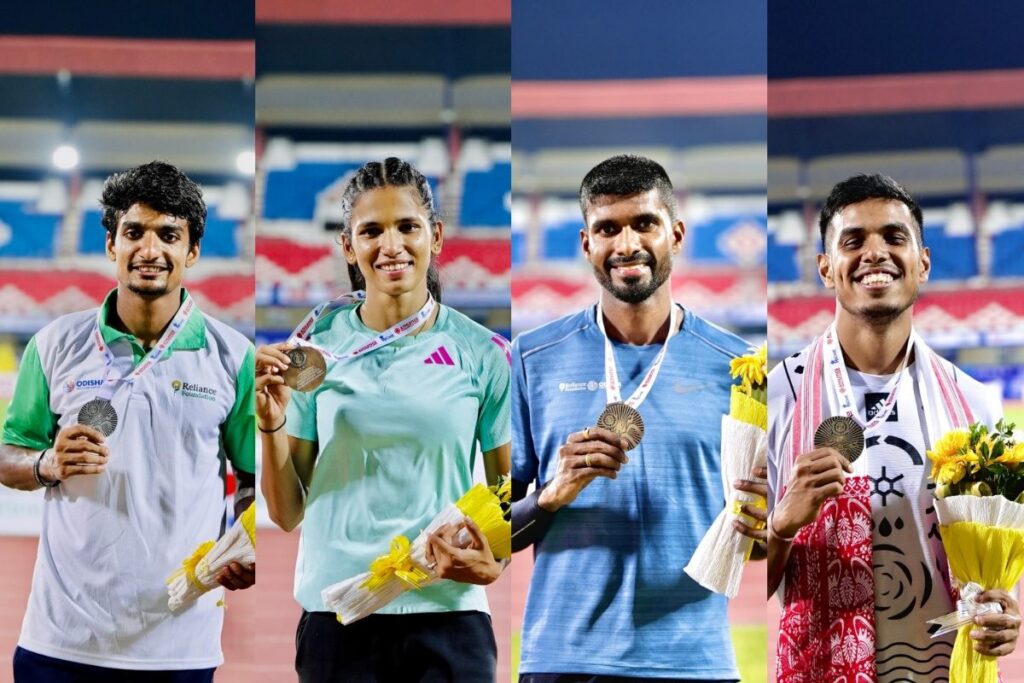 Reliance Foundation's Jinson Johnson, Jyothi Yarraji, Kishore Kumar Jena and Mohammed Afsal Breach Asian Games Qualifying Mark
