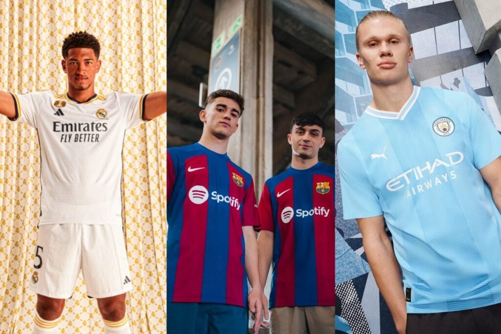 Barcelona, Real Madrid, Manchester City and Other European Giants' Release New Jerseys for 2023-24 Season; See Photos