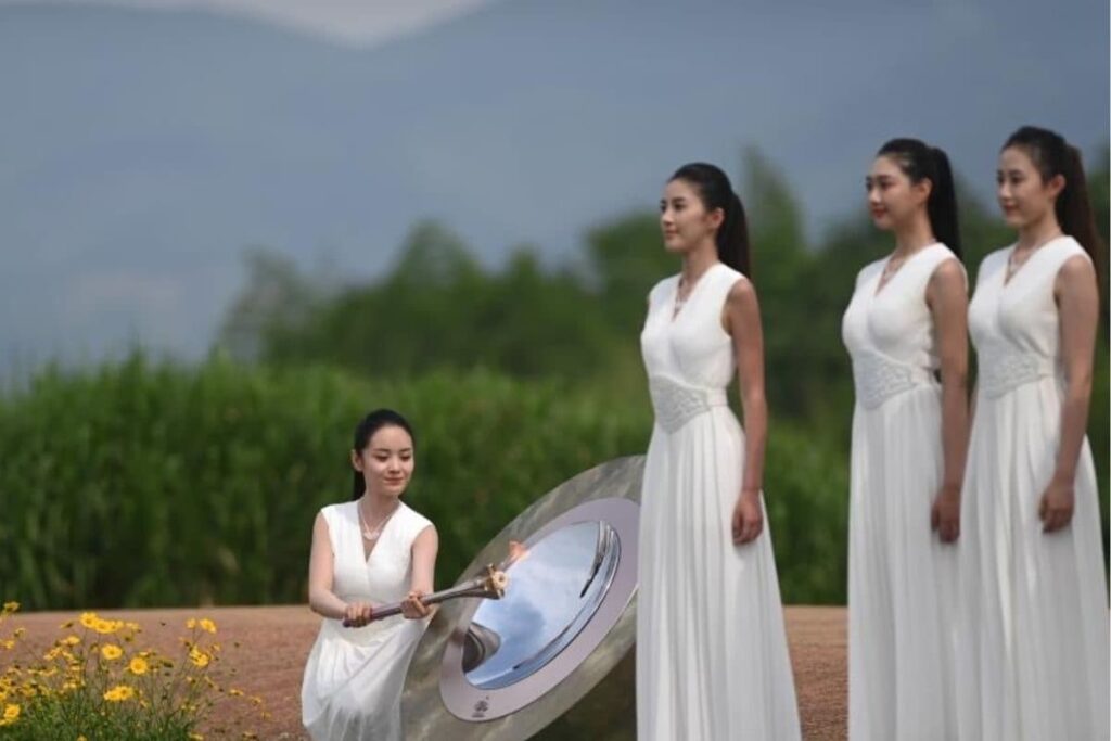 Asian Games Hangzhou 2022 Flame Lit in Liangzhu Culture Site to Mark 100-day Countdown