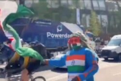 WATCH: Cyclist Collides With Indian Flag Outside The Oval, Here's What Happened Next